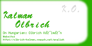 kalman olbrich business card